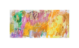 Papillon_9, 2026, Ölpastell auf Karton, 11,5 x 24,5 cm