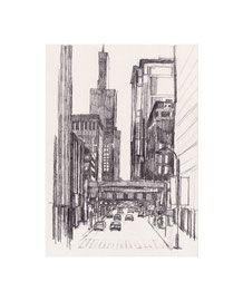 Chicago_13, 2025, Bleistift auf Papier, 20,7 x 14,8 cm