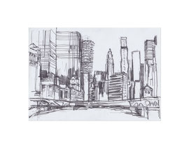 Chicago Drawing_63, 2025, Bleistift auf Papier, 14,8 x 21 cm