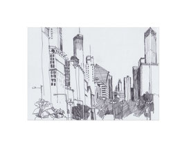 Chicago Drawing_37, 2025, Bleistift auf Papier, 14,8 x 21 cm