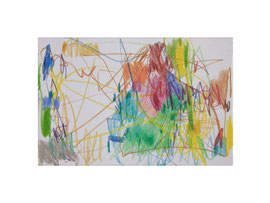 Papillon_25, 2026, Farbstift auf Karton, 11,5 x 17,5 cm