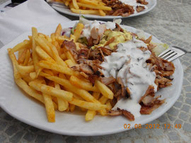 Ein Döner-Teller in Wyk auf Föhr