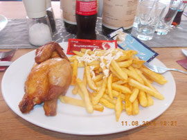 Hähnchen mit Pommes in der "Mundart"