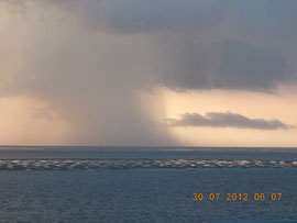 Unwetter in Richtung Föhr