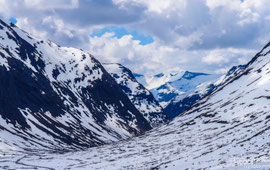 Norwegen,  Romsdahler Alpen, vor Abstieg Trollstigen,  03.06.2017