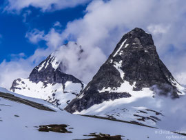 Norwegen,  Romsdahler Alpen, vor Abstieg Trollstigen,  03.06.2017