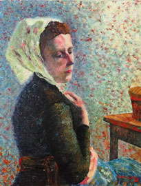 la femme au fichu vert (d'après Pissaro)