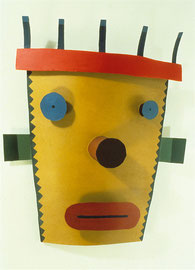 Yellow Head 1986, 17 x 15 x 6"