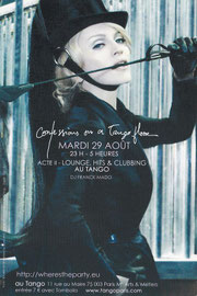 CONFESSIONS ON A TANGO FLOOR MARDI 29 AOÛT 