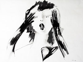 o.T., 50 x 70 cm, Mischtechnik auf Papier, 1994