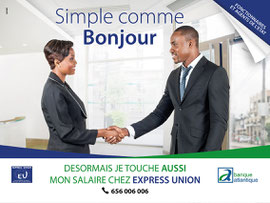 Campagne: Simple comme bonjour, Directeur artistique: Guy Kouekam, Photographe: Zacharie Ngnogue, Agence: MW DDB, Client: Atlantique Banque