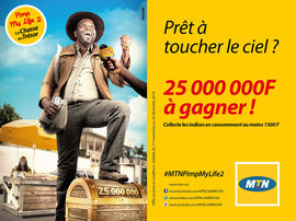 Campagne: MTN pimp my life, Directeur artistique: Bibi benzo, Photographe: Zacharie Ngnogue, Agence: MW DDB, Client: MTN CAMEROON