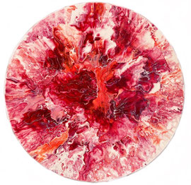 【Energy】Acrylic on canvas, φ30cm 2021