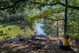 Blick auf den Fluss Kamp (Nähe Röhrenbach im Waldviertel)