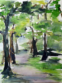 Schönower Park, Aquarell, 24x32, 2012