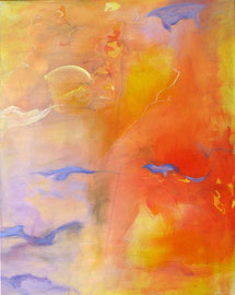 Drachenflug, Acryl und Ölkreide auf Leinwand, 80x100, 2011
