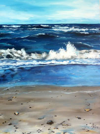 Ostseestrand, Acryl auf Leinwand, 70x90, 2012