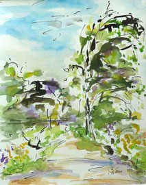 Domäne Dahlem 2, Aquarell, 24x32, 2011
