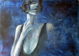 Blaue Stunde, Acryl