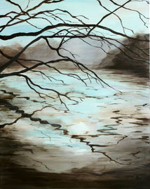 Krumme Lanke, Acryl auf Leinwand, 80x100, 2011