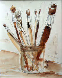 Pinsel, Aquarell, Tinte 24x32, 2012