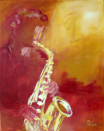 Saxophon, Acryl, 80x100, 2011