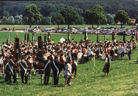  Blasmusik-Kapellen des gleichzeitig stattfindenden Bezirkmusikfestes