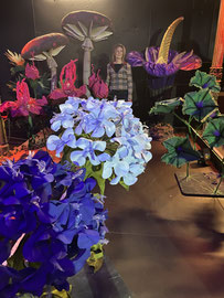 genähte Blumen und Pilze für ein Fotoset, Jung von Matt Party im Grünspan