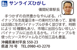 道の駅「サンライズひがし」　沖縄県東村