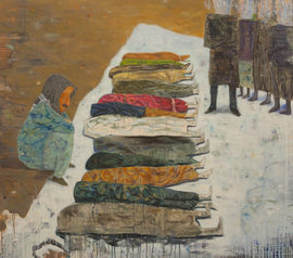 TING ZHANG   SCHNEE  2013 - 2014   ÖL AUF CANVAS   150 x 170 CM 