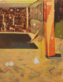 TING ZHANG   STRAßENMUSIKER  2014    ÖL AUF CANVAS   150 x 120 CM 