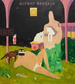 TING ZHANG   DER GUTE HIRTE  1    ÖL AUF LEINWAND  2018    150 X 135 CM