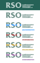 Logo-Design sowie Wort- und Bildmarke für Corporate Identity des Schützenverein Ringelstein Ottengrün e.V.