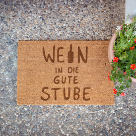 Türvorleger "Wein in die gute Stube"