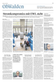 Obwaldner Zeitung vom 11.05.19