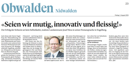 Obwaldner Zeitung vom 02.08.19