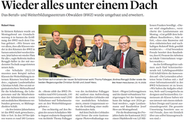 Obwaldner Zeitung vom 25.10.2023