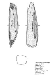 Fundzeichnung eines Steinbeils (2023) - Tuschillustration