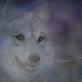 Il fantasma del Lupo - Tecnica mista su carta - 33x48