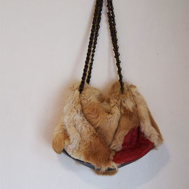 毛皮のバッグ real fur bag