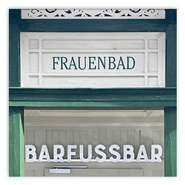 StadtSicht 172a: Eingang Frauenbad Schriftzug
