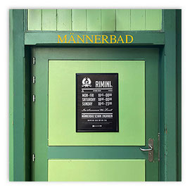 StadtSicht 172d:Eingang Männerbad Schriftzug