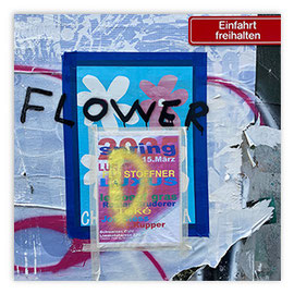 StadtSicht 171d: Plakatwand mit Wandtag "Flower"