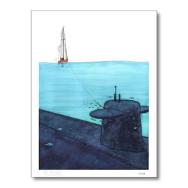 Mouillage sous-marin - Tirage d'auteur
