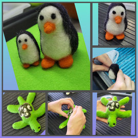 Pinguine und Wasser-Schildkröte von Erwachsenen TN 