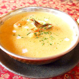 豆乳カレー　（soy milk and srimp curry)