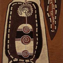 HELFER WEG - HELFER FÜR DIE MÄCHTIGEN IIIII, 1990, Asche, Ruß, Kalk, Papierpappe/Gaze, 103x142