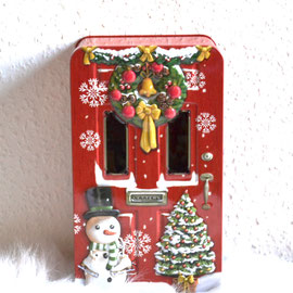 Weihnachtsdose Türdose in rot oder grün