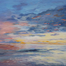 EVENING BY THE SEA / ACRYLIC ON PANEL / 30X40 CM / SOLD 