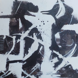 In bocca al lupo II 80 x 80 x 2 cm